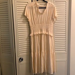 Pink and White Leopard Dress